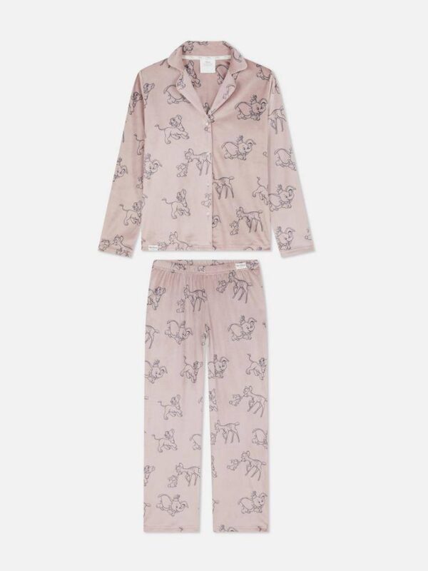 Піжама жіноча boyfriend "Disney" Primark флісова велюрова беж