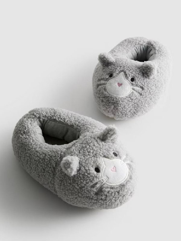 Тапочки-3D жіночі "Мишки" Primark тедді сірі