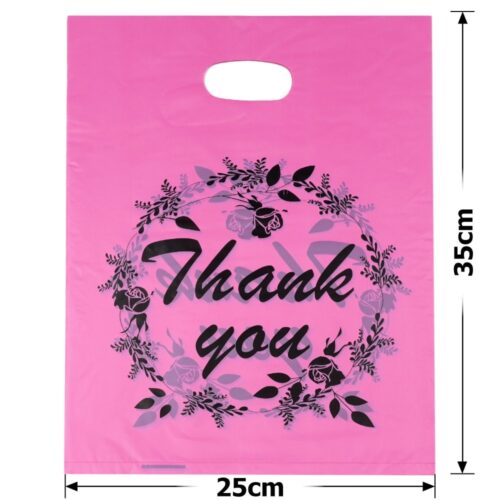 Пакет подарунковий ПВХ (25*35) "Thank you" рожевий