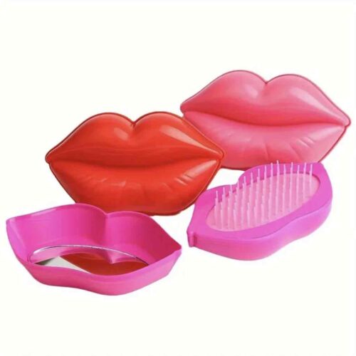 Щітка для волосся компактна "Губи"