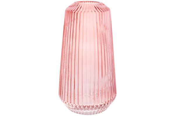 Ваза скляна "Peach blossom" ніжний персик 25 см