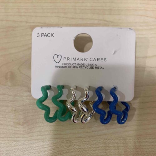 Сережки Primark хвилясті кільця (1 пара)