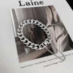 Браслет унісекс "Ланцюг" крупний  з підвіскою срібний