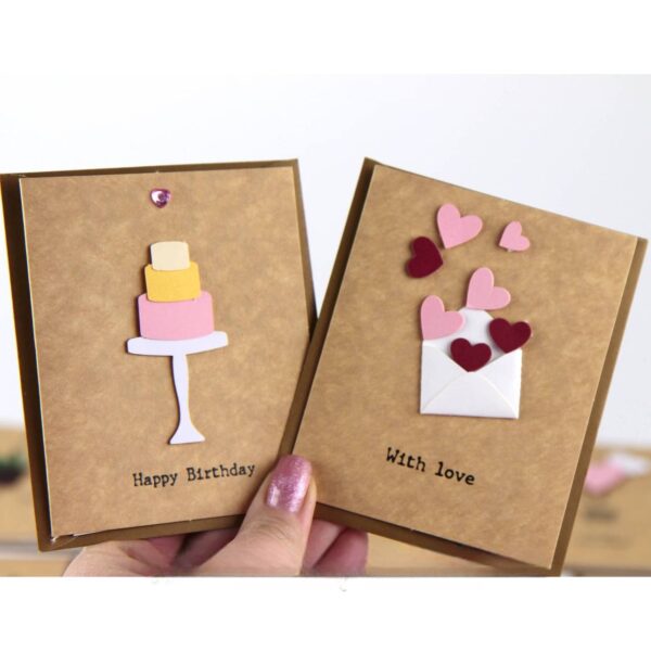 Листівка-міні дизайнерська з конвертом (10,4*8,3 см) мікс