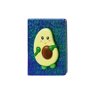 Блокнот А6 WB "Авокадо" блискучий зі сквішем мікс 80 арк.