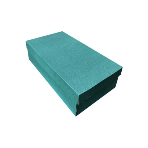 Коробка подарункова 49,5*28*11,5 см мікрогофра смарагдова