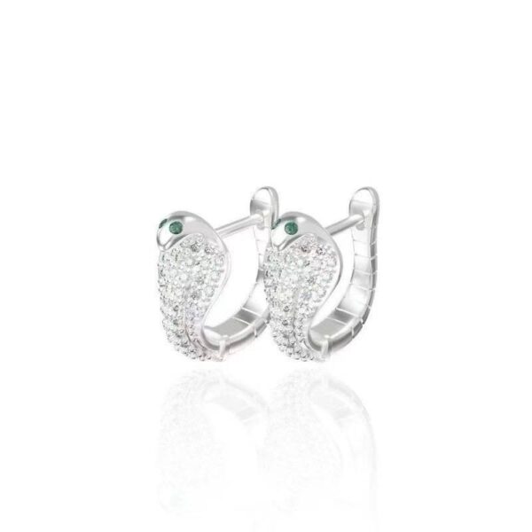 Сережки металеві "Змія" срібні (3627)