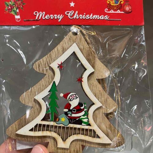 Ялинкова прикраса "Ялинка" 10 см (дерево)