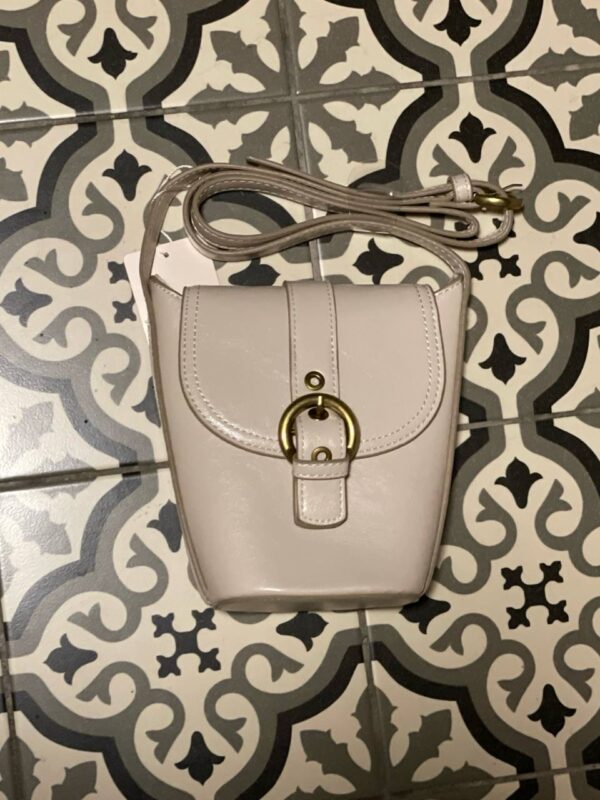 Сумочка-міні сідловидна з пряжкою через плече Primark біла