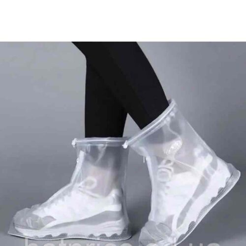 Багаторазові чохли-бахіли для взуття “Coolnice” на замку ПВХ / р. 39-40 білі