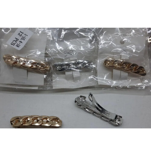 Шпилька/Заколка для волосся "Ланцюг" золота/срібна