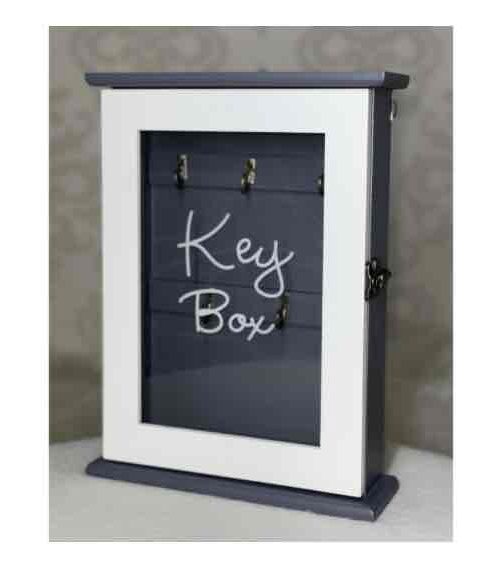 Ключниця "Key Box" прямокутна сіро-біла