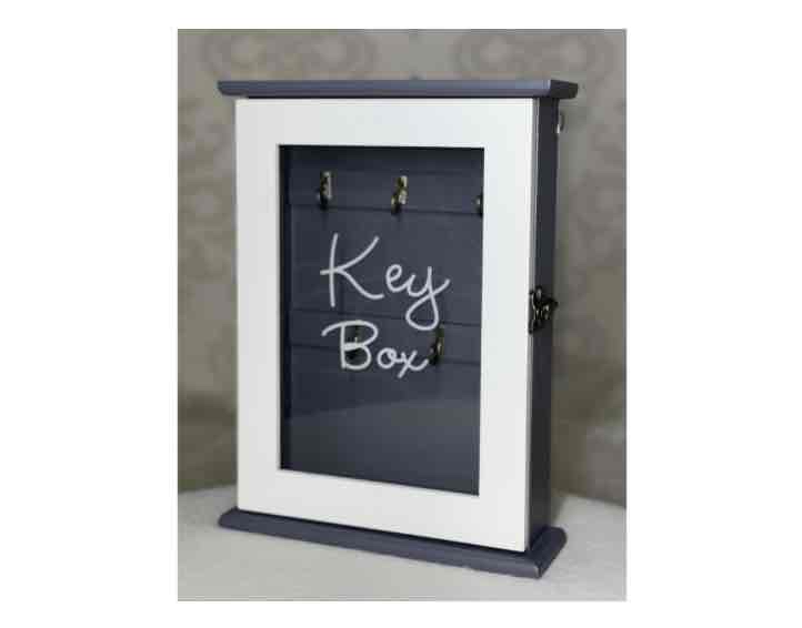 Ключниця "Key Box" прямокутна сіро-біла