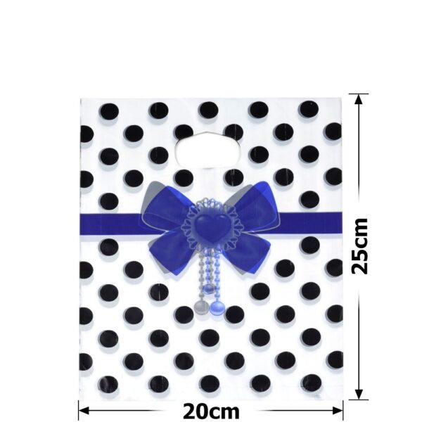 Пакет подарунковий ПВХ (20*25) "Бант" синій