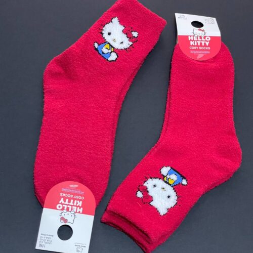 Шкарпетки домашні середні Cosy "Hello Kitty" Primark м'які червоні