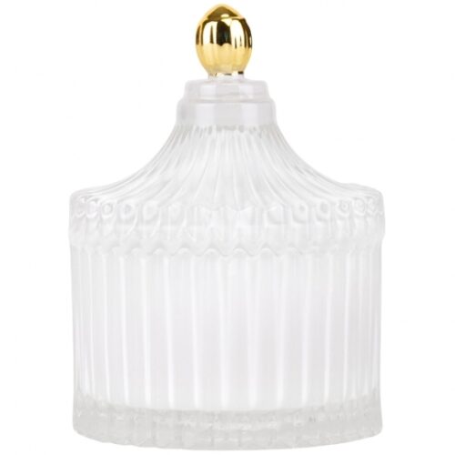 Шкатулка скляна "Арія" біла 9 см