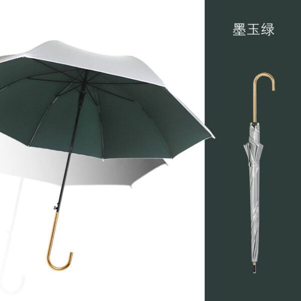 Парасоля-трость півавтомат "Металік/тон всередині" 8 спиць D 104 см