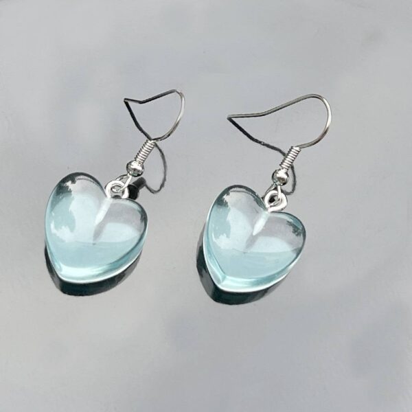 Сережки в стилі DIY "Льодяникове Серце" мікс кольорів