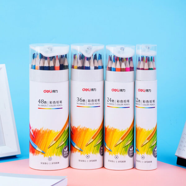 Олівці кольорові Deli з точилкою, 24 шт