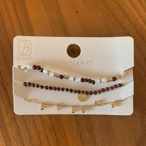 Прикраса на ногу Primark з камінцями/бісер 3 шт