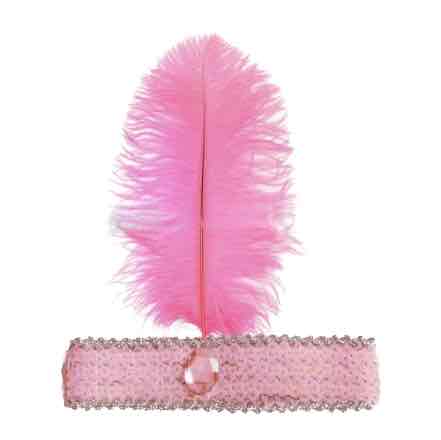 Пов'язка для голови у стилі Чикаго/ Гетсбі (20-ті) рожева