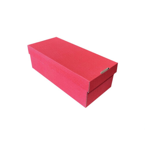 Коробка подарункова 33*15*11 см мікрогофра червона