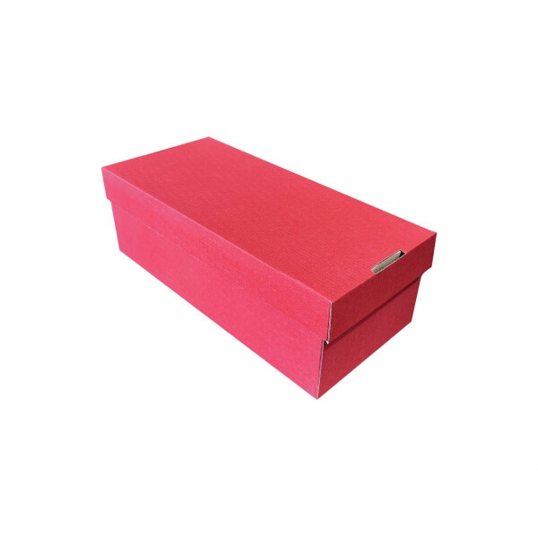 Коробка подарункова 33*15*11 см мікрогофра червона
