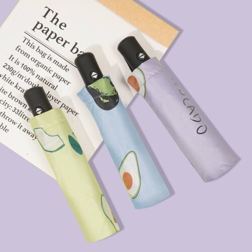 Парасоля компактна автомат "Фрукти" 8 спиць