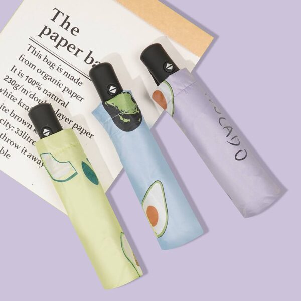 Парасоля компактна автомат "Фрукти" 8 спиць