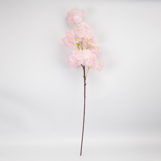 Штучна гілка сакура 95 см ніжно-рожева