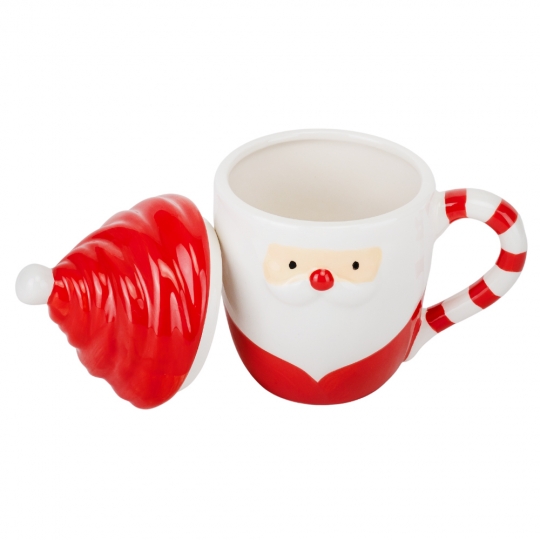 Чашка керамічна Новорічна "Санта" 10 см