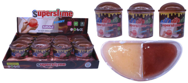 Слайм з фімо "Два кольори - шоко-надувний" 160г