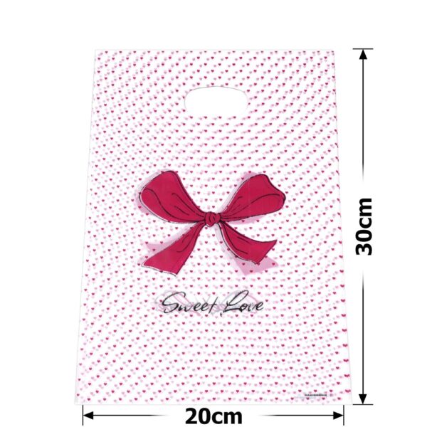 Пакет подарунковий ПВХ (20*30) "Бант" червоний