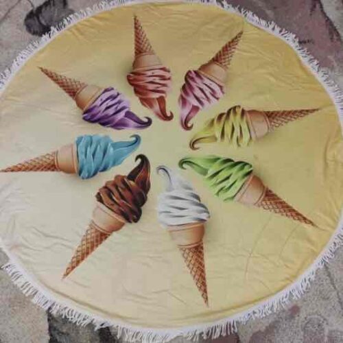 Рушник пляжний круглий "Морозиво" (D 150 см)