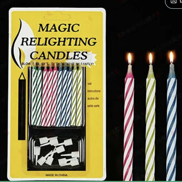 Свічки-незадувайки для торта «Magic relighting candles” 10 шт