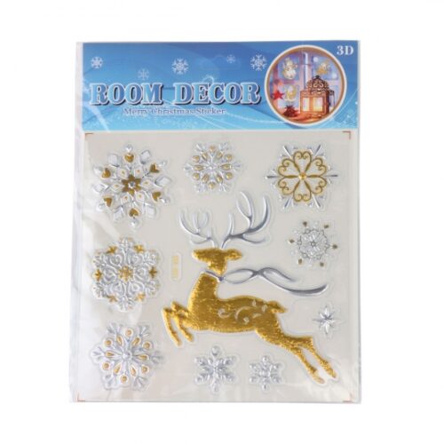 Наліпки новорічні "Оленятко Рудольф" Room Decor 19*24