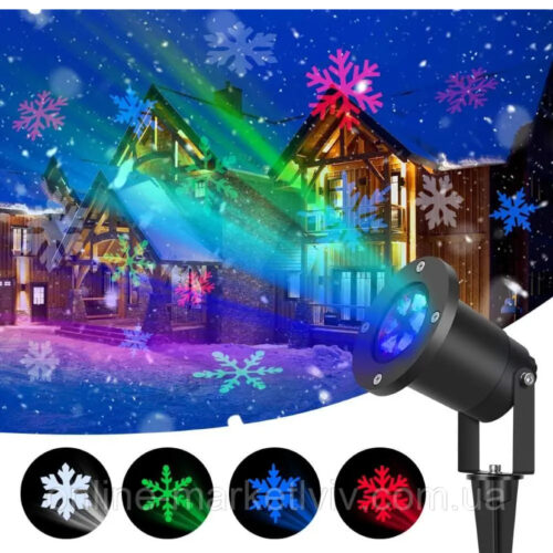 Проектор Новорічний лазерний Star Shower Color Snowflake No WP2