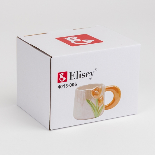 Чашка керамічна "Жовті тюльпани" 400 мл