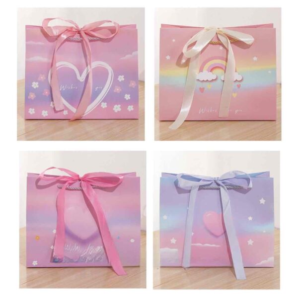 Пакет подарунковий “L” (43*32*14) з атласною стрічкою