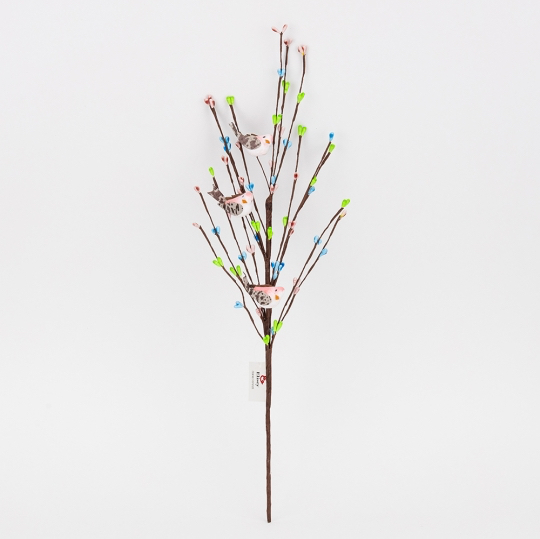 Гілка декоративна «Великодні пташки» 50 см