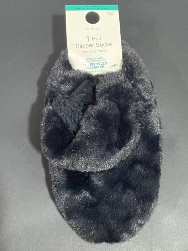 Тапочки-чобітки жіночі Primark плюшеві анти-ковзання чорні