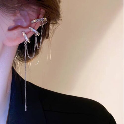 c4080f31-6d88-49bb-a092-6ab245f34084.jpg Сережка-кафф моно без пірсингу потрійна з ланцюжком срібна