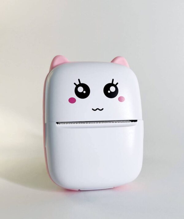 c430076b-279a-4ba6-9e51-45b0787f878b.jpg Міні-принтер дитячий портативний Bambi CAT mini printer рожевий