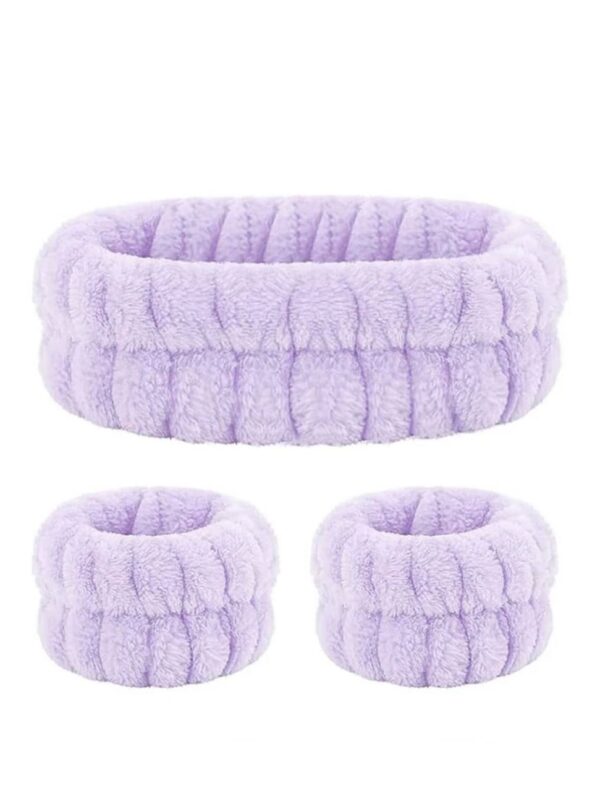 Набір для вмивання пов'язка косметична з манжетами мікс кольорів