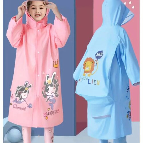 Дощовик дитячий з кишенею під рюкзак мікс кольорів