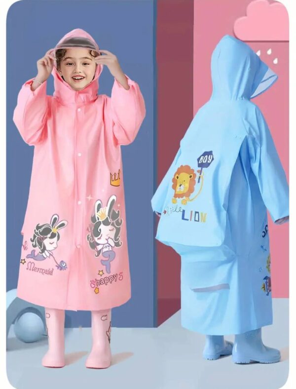 Дощовик дитячий з кишенею під рюкзак мікс кольорів