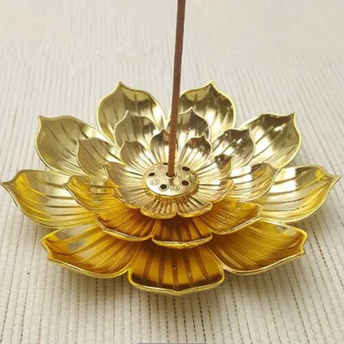 Підставка для аромапаличок "Лотос" металева 6 см золотий