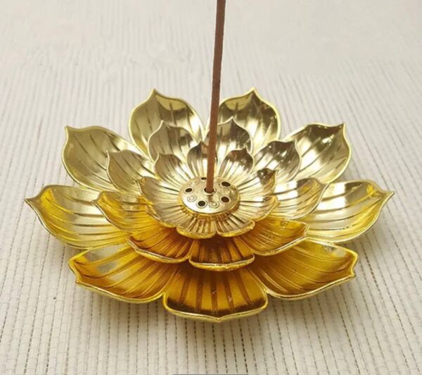 Підставка для аромапаличок "Лотос" металева 6 см золотий