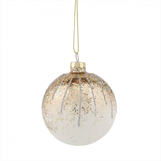 Ялинкова Куля "Чізкейк" 8 см (скло)