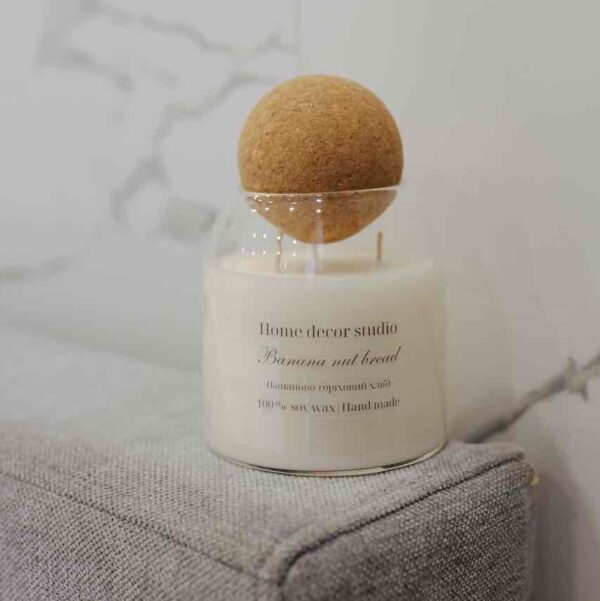 Ароматична свічка банка з корком кулькою HDS